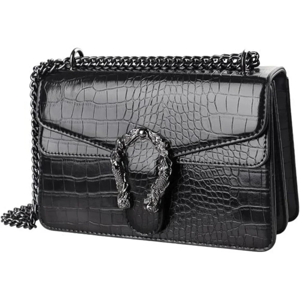 Bag Satchel Purse Snake Printed Handbag Shoulder Bag for Women - Leather
